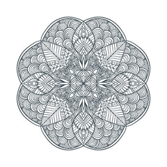Mandala line drawing vector coloring
