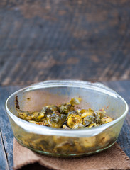 Baked Brussels sprouts with turmeric