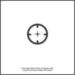 Vector icon target on white isolated background.