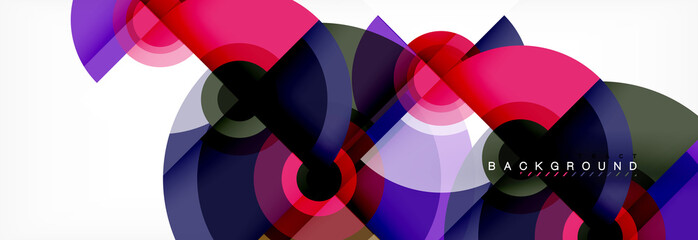 Round shapes vector abstract background. Trendy circle shapes composition vector