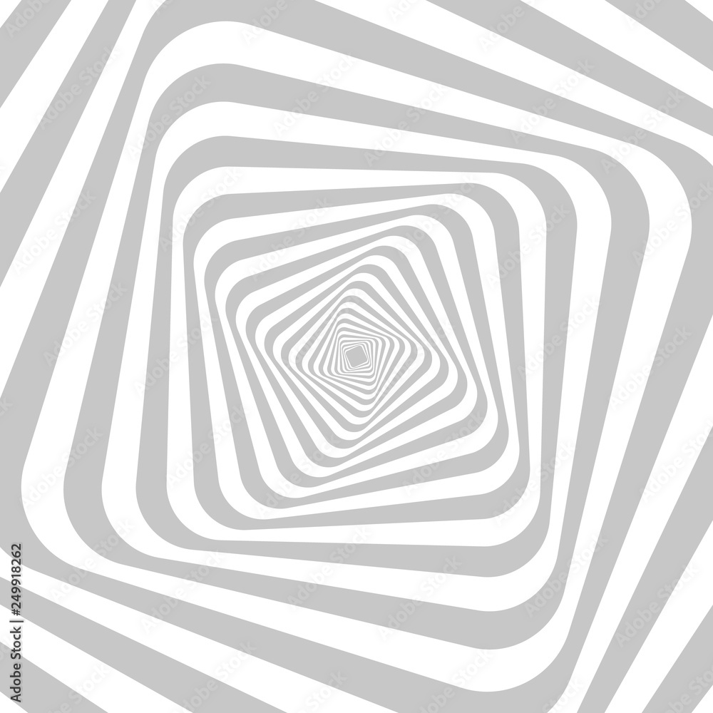 Poster abstract hypnotic background for your design. optical illusion of movement of space distortion.
