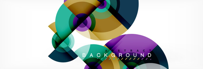 Circle abstract background with triangular shapes for modern design, cover, template, brochure, flyer.