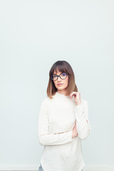 Beautiful woman in eyeglasses