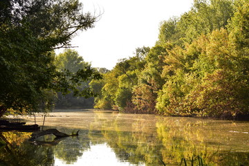 The calm river Sio in Hungary, Gemenc, Keselyűs