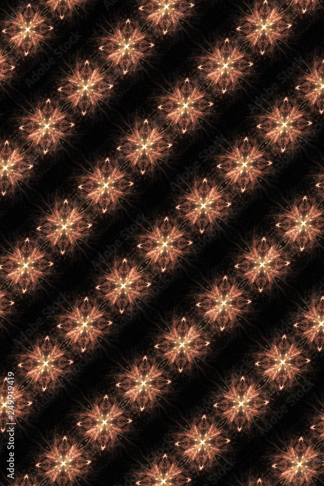 Poster artistic computer generated beautiful unique smooth fractal patterns