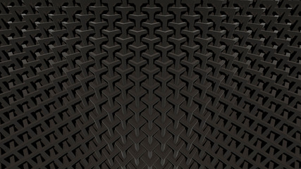 Black triangle background 3D illustration