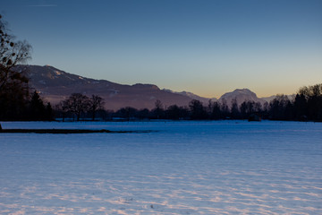 Sunset in the Lauteracher Ried