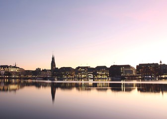 Binnenalster am Abend