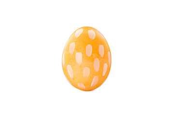Decorative Easter egg isolated on white background. Festive tradition