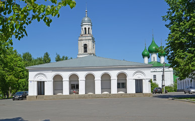 POSHEKHONJE, RUSSIA. View of malls (western building), the 1830th years. Yaroslavl region