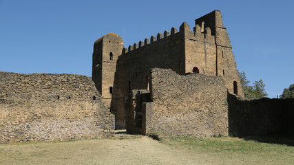 Fototapeta na wymiar Castillo de Fasilides Alem Seghed, Ciudadela de Fasil Ghebi en Gondar, Etiopía