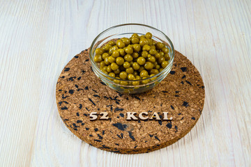 calorie foods green peas 52 kcal 100 grams diet