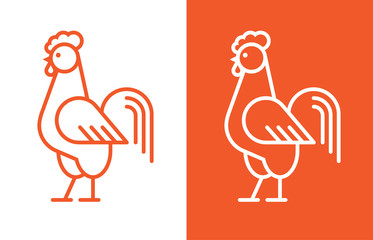 Cock linear logo.