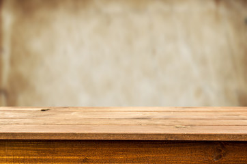 Empty wooden table background