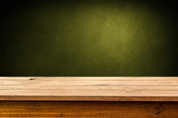 Empty wooden table background