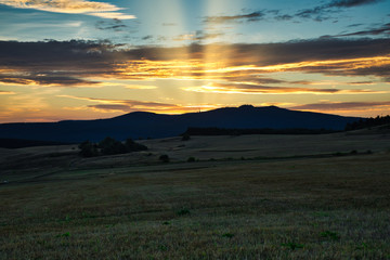 Obraz premium sunset in the mountains