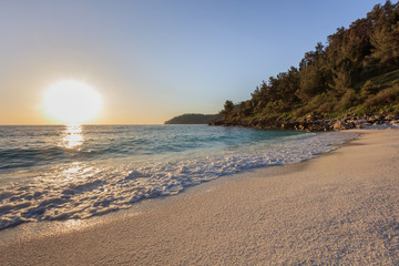 Marble beach (Saliara beach), Thassos Islands, Greece