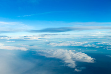 Fototapeta premium blue sky background with tiny clouds