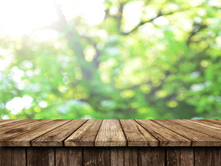 Empty wooden table background