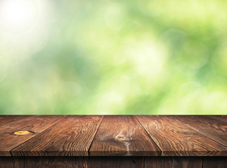 Empty wooden table background