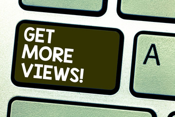 Handwriting text writing Get More Views. Concept meaning Obtain additional followers and likes on...