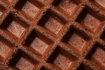 Chocolate waffles background