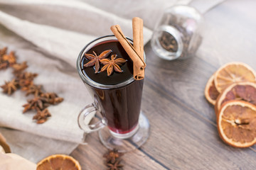 Mulled wine with spices