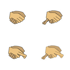 set business handshake vector icon