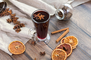 Mulled wine with spices