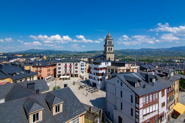 Belltower of the Basilica of the Encina  in Ponferrada, Spain