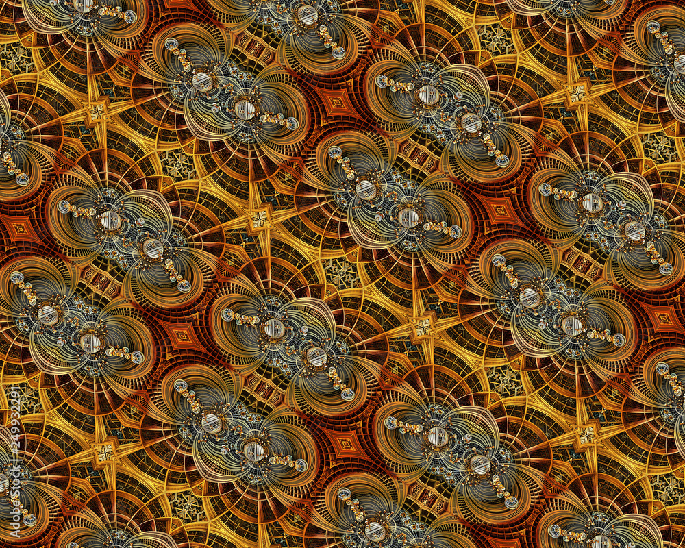 Poster unique computer generated artistic abstract colorful fractal patterns artwork background