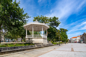 Fototapeta na wymiar Bandstand located in the Alameda of Pontevedra