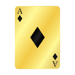 gold ace of diamonds