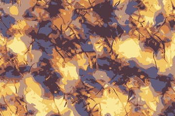 Abstract grunge gold and blue patterns illustrating sunlight in winter