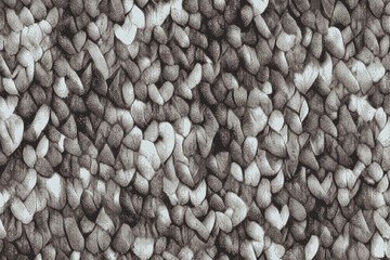 Blue wool knitting patterns in a blanket handcraft