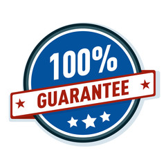 100% Guarantee label illustration