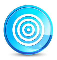 Target icon splash natural blue round button