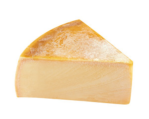 Parmesan cheese isolated on white