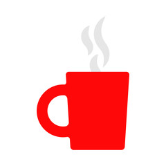 A cup. Red cup. A cup for drinking, coffee, tea and water. Vector illustration. EPS 10.