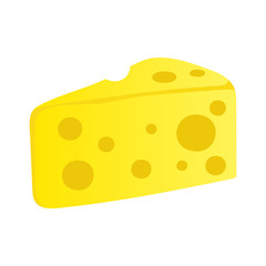 Cheese. Cheese isolated on white background. Logo triangle block cheese illustration. Vector illustration .EPS 10.