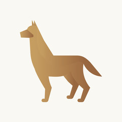 Dog. Dog logo. Realistic dog. Vector illustration. EPS 10.