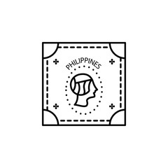 Passport stamp, visa, Philippines icon. Element of passport stamp for mobile concept and web apps icon. Thin line icon for website design and development