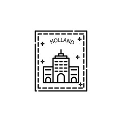 Passport stamp, visa, Holland icon. Element of passport stamp for mobile concept and web apps icon. Thin line icon for website design and development