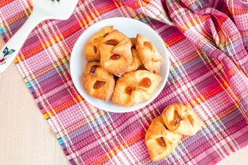 Bakery, biscuits, cookies concept. Delicious tasty homemade food and pastry. Cafe menu