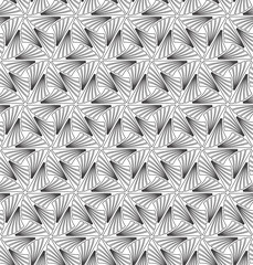 Seamless Art Deco feather outline pattern