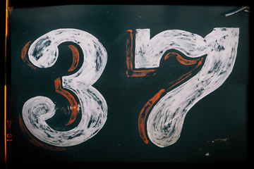 37 Racing Number Painted on Car