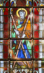 Saint Andrew - Stained Glass in quartier Latin, Paris, France