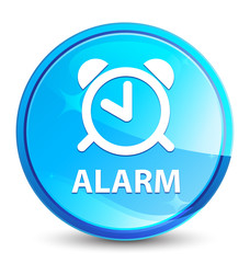 Alarm splash natural blue round button