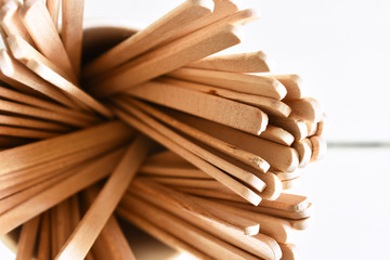 Wooden Stir Sticks Closeup