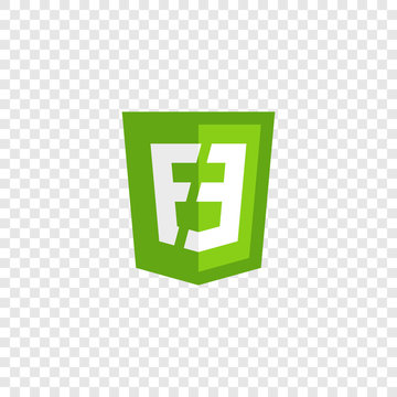 Front end web technology shield. Web site development icon.